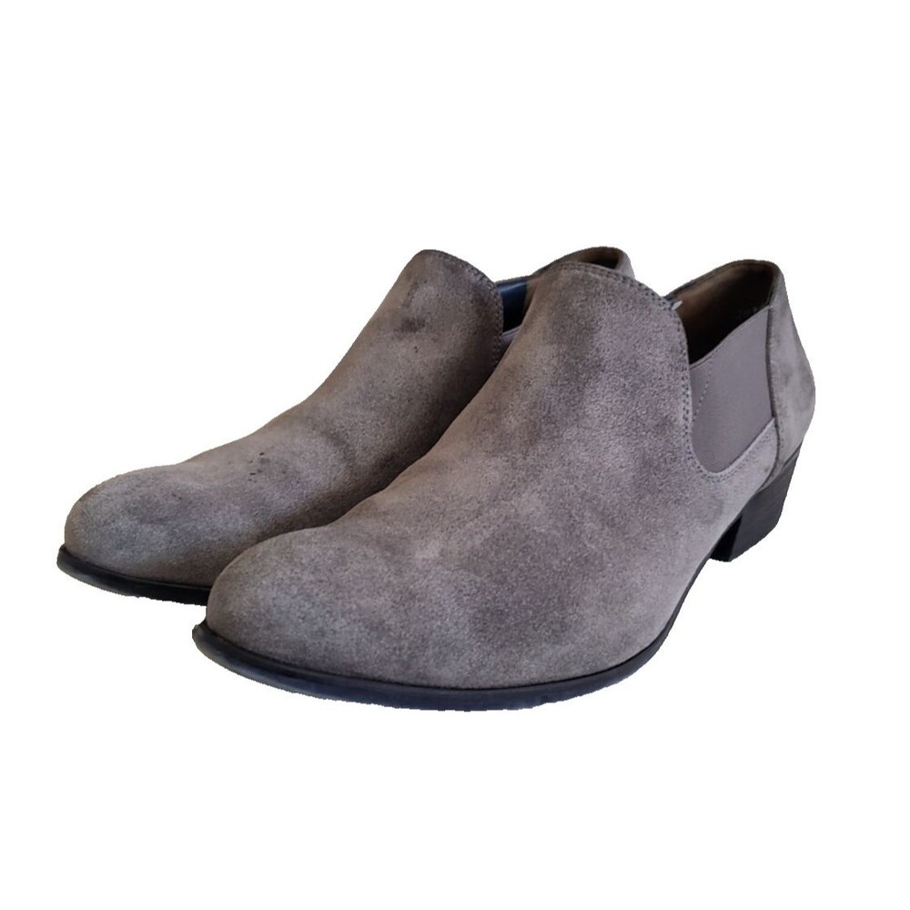 Paul Green Faith Women's Booties Size 8.5 US Gray Suede Leather Ankle UK Size 6
